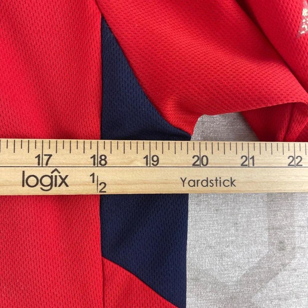 Majestic Red Sox‎ Youth L Red Dustin Pedroia 15 Baseball Jersey Polyester Henley